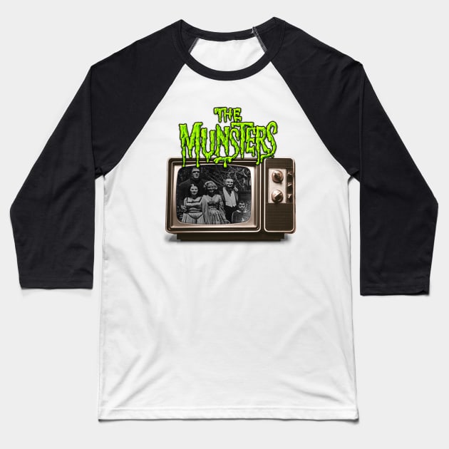 The Munsters Baseball T-Shirt by Charlie_Vermillion